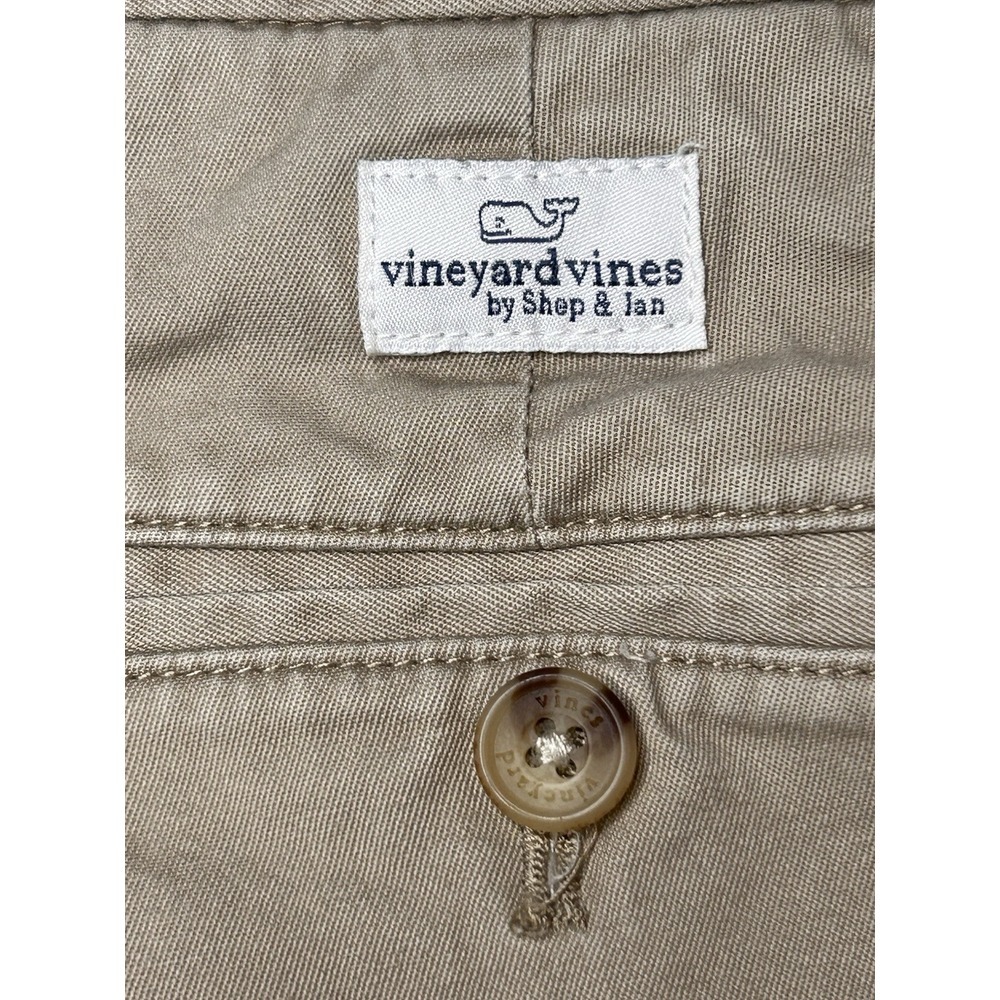 Vineyard Vines Mens Chino Size 30‎ Breaker Shorts Tan Cotton Spandex